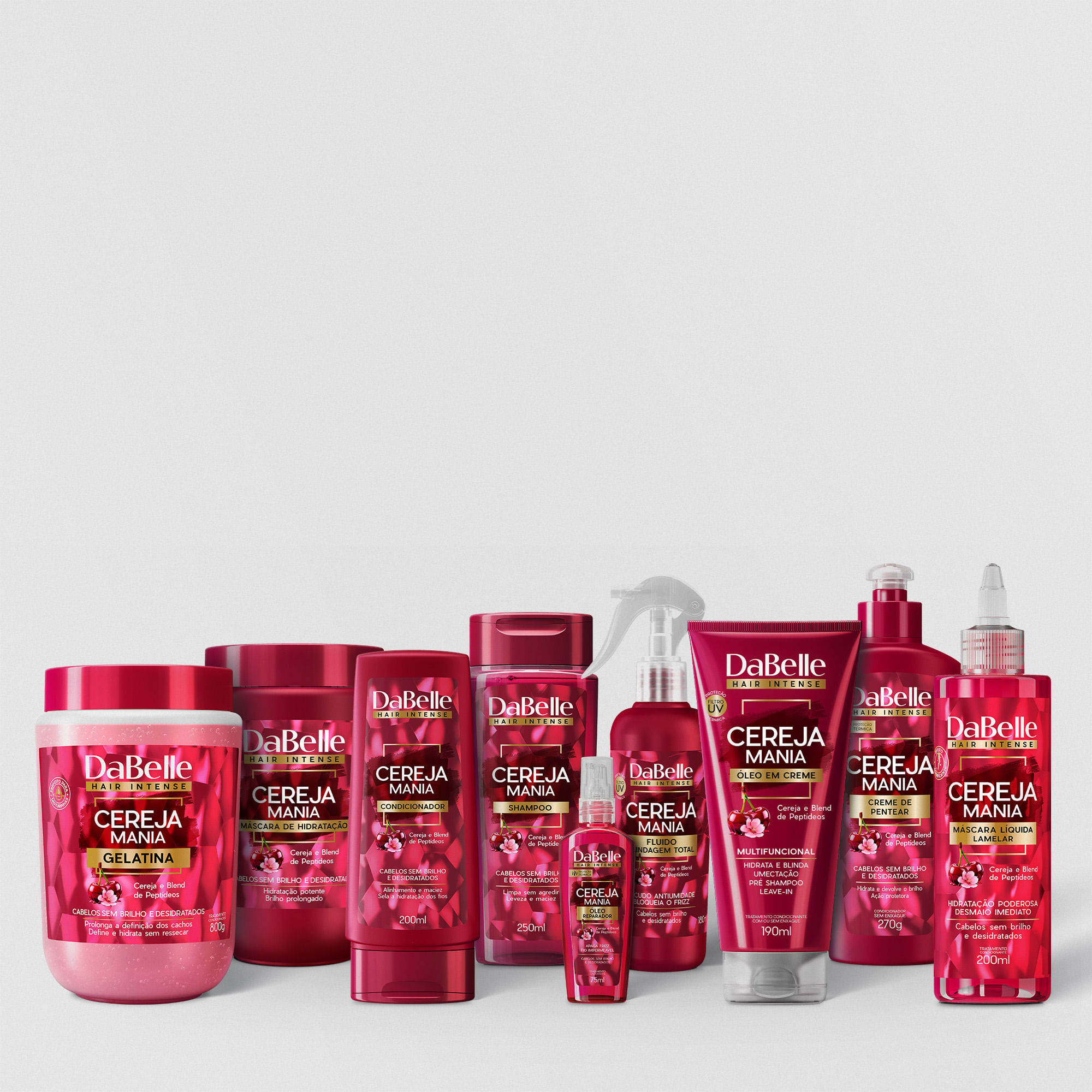 Kits Milagres do Mel DaBelle - Completo 800g + oleo reparador 75 ml + 800g Gelatina - 9 Produtos_